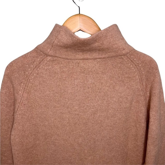 Zara Mock Neck Tunic Sweater Wool Long Sleeve Size Small Front Pockets - Picture 6 of 8